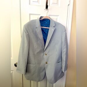Joseph Abboud blue Seersucker Casual Coat / Blazer size 50
